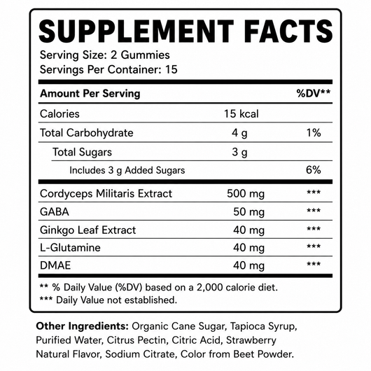 Olivi Cordyceps Energy Gummies