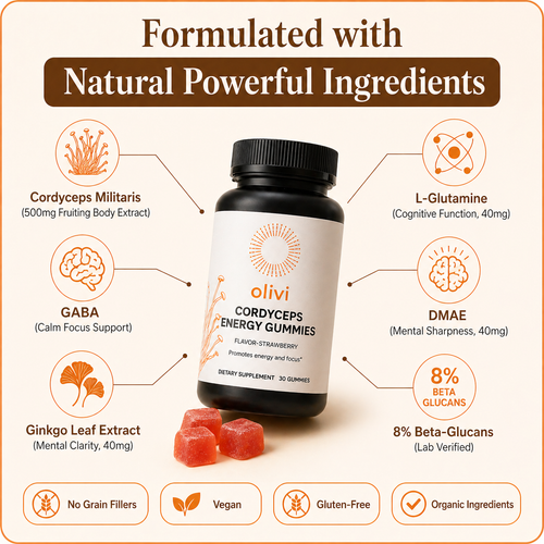 Olivi Cordyceps Energy Gummies